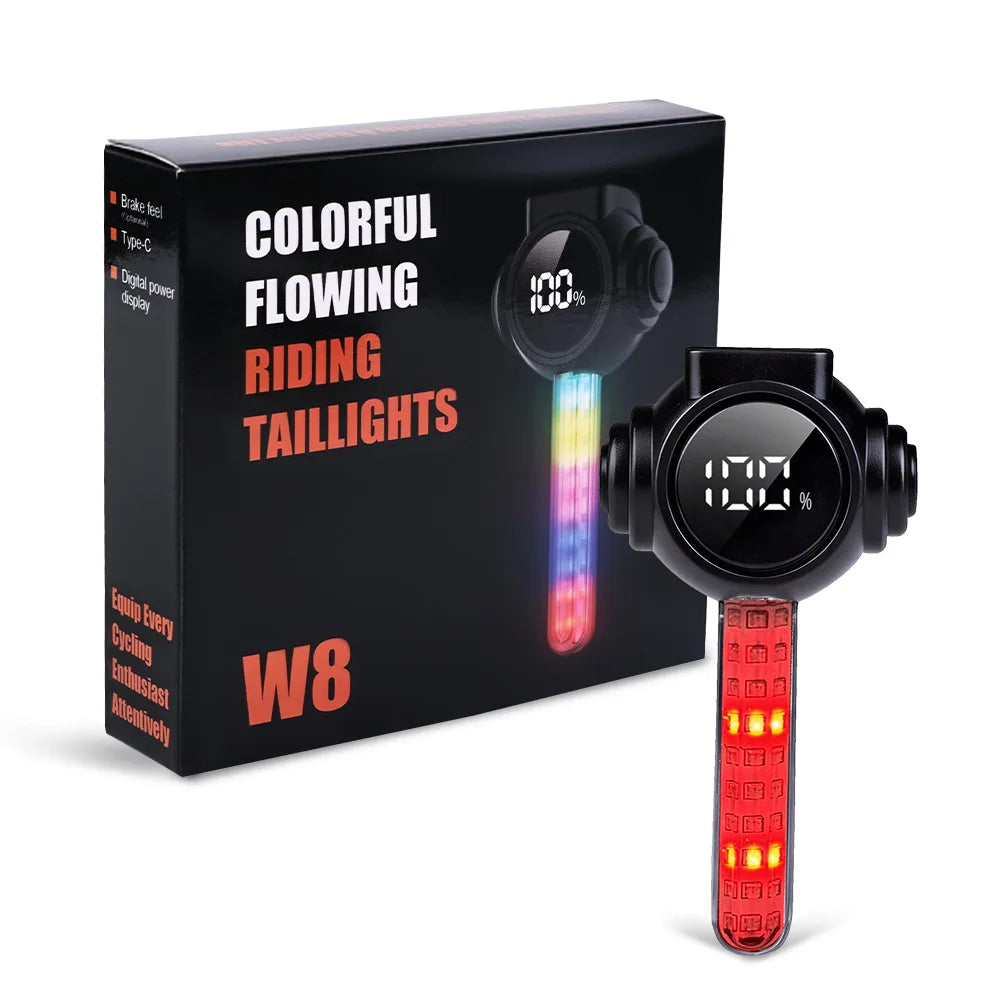 X-TIGER Smart Bike Tail Light 9 Modes RGB Auto Sensor IPX5