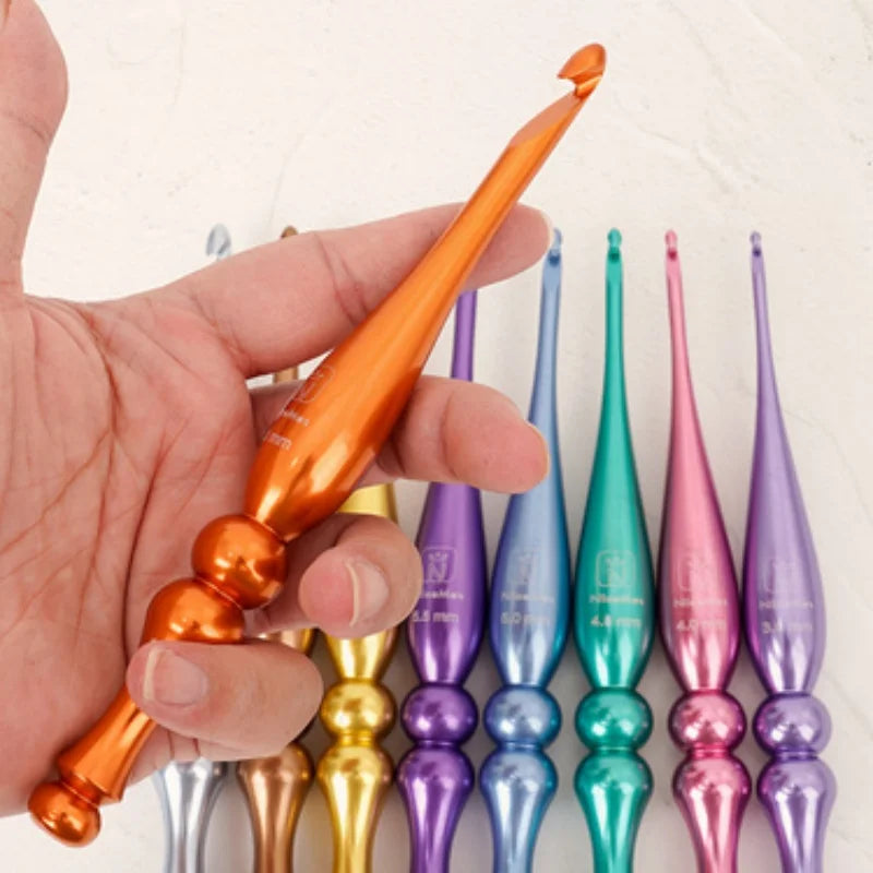 9-Piece Anti-Slip Crochet Hook & Knitting Needle Set
