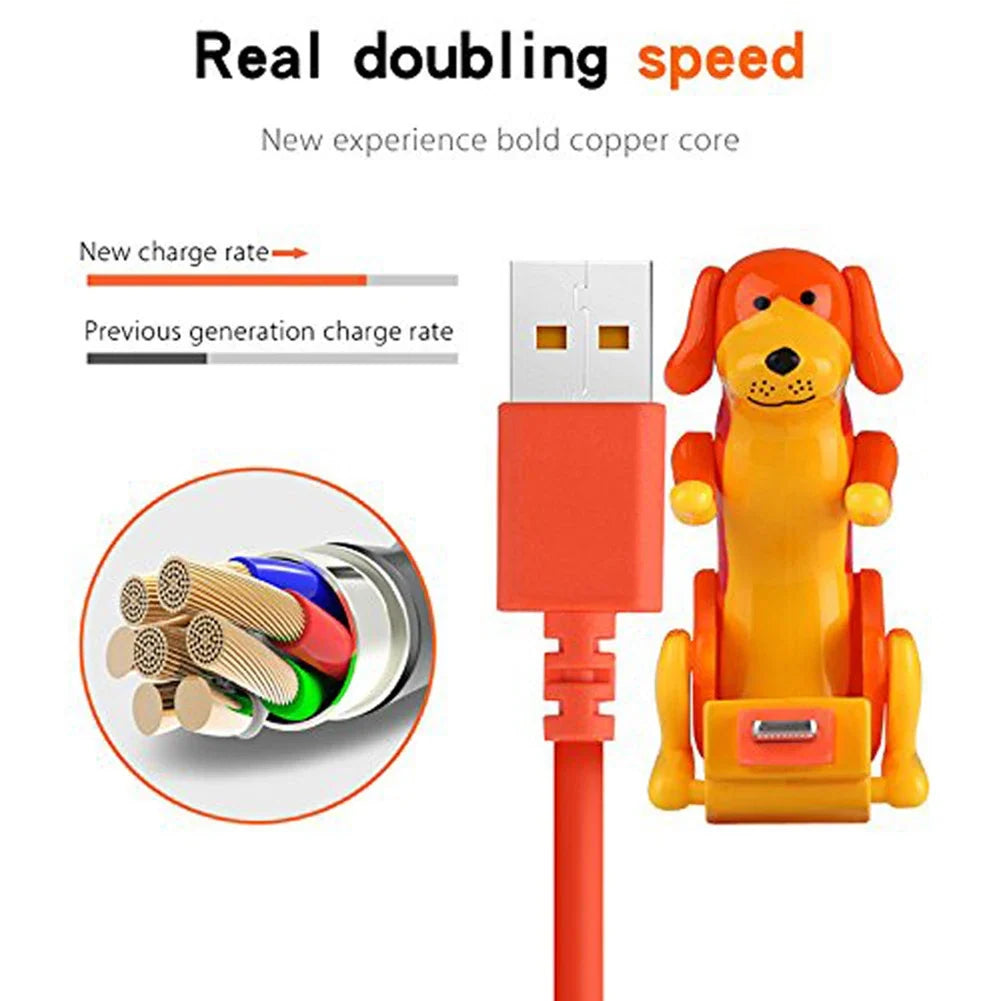 Funny Dog USB Charging Cable – Micro USB, Type-C & Lightning