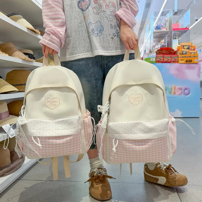 Waterproof Nylon Backpack for Women & Girls | Campus School Bag