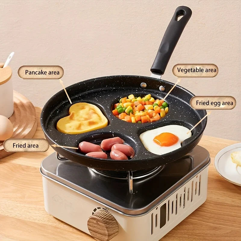Non-Stick Divided Skillet – Heart & Round Pancake Pan