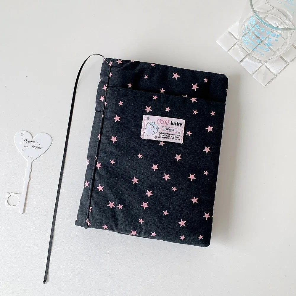 Star Print A5 Book Sleeve – Padded Notebook Storage Pouch