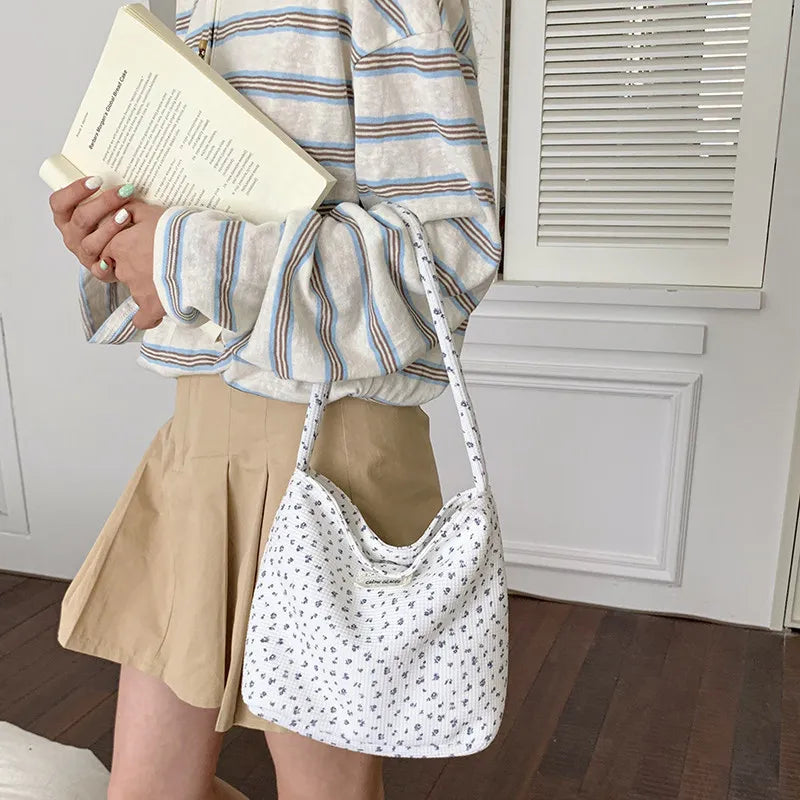 Women's Large Canvas Tote Shoulder Bag – Casual Daily Handbag