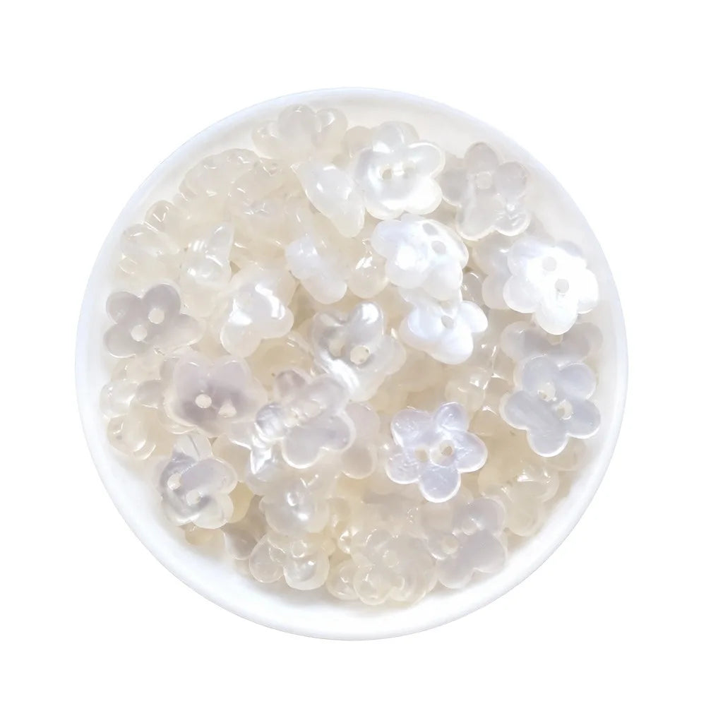 50pcs 3D Flower Buttons 11mm Hollow Cloud Shape – DIY Craft