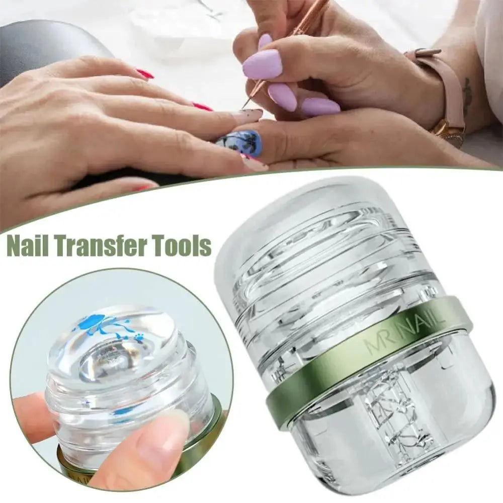 Silicone Jelly Capsule Nail Art Stamper | Telescopic Transfer Tool