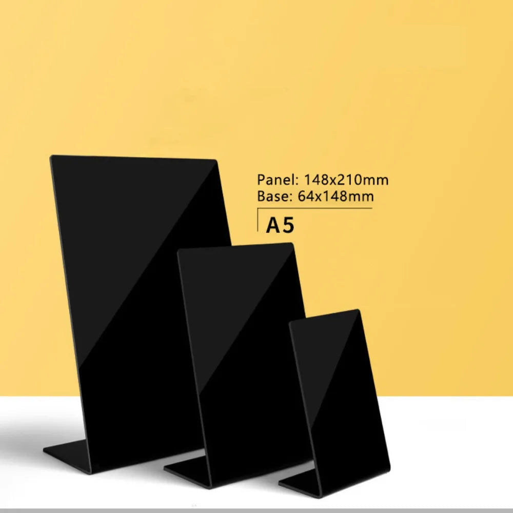 Acrylic Freestanding Chalkboard A3–A6 Reusable Tabletop Sign
