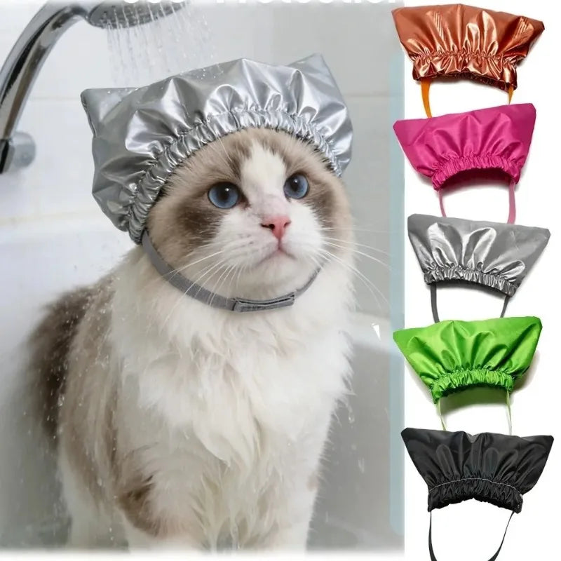 Waterproof Pet Bath Shower Cap – Ear Protection for Cats & Dogs