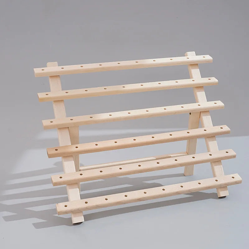 60-Spool Wooden Foldable Thread Rack – Sewing & Embroidery