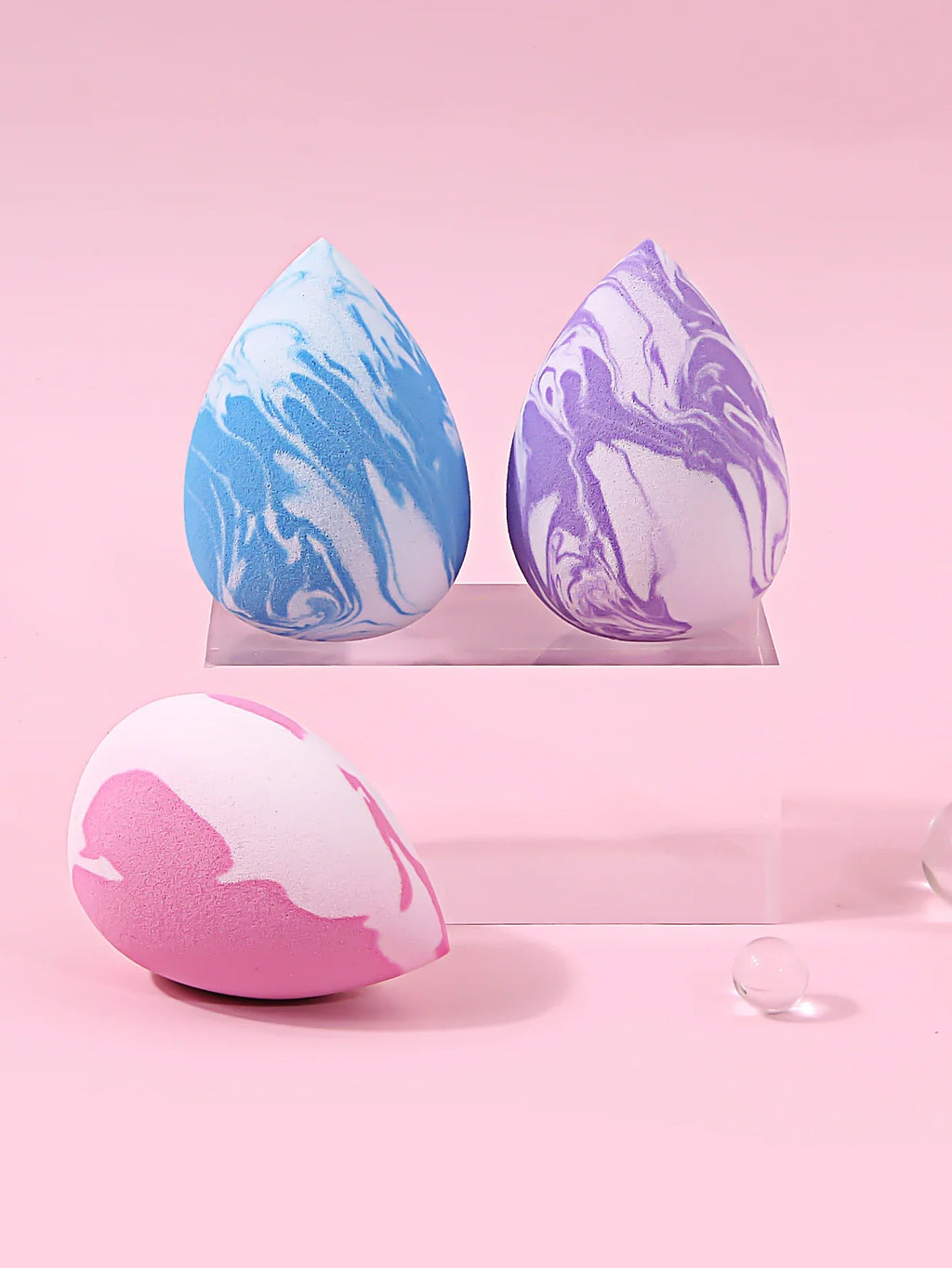 3PCS Two-Color Makeup Sponge Powder Puff – Dry & Wet Use