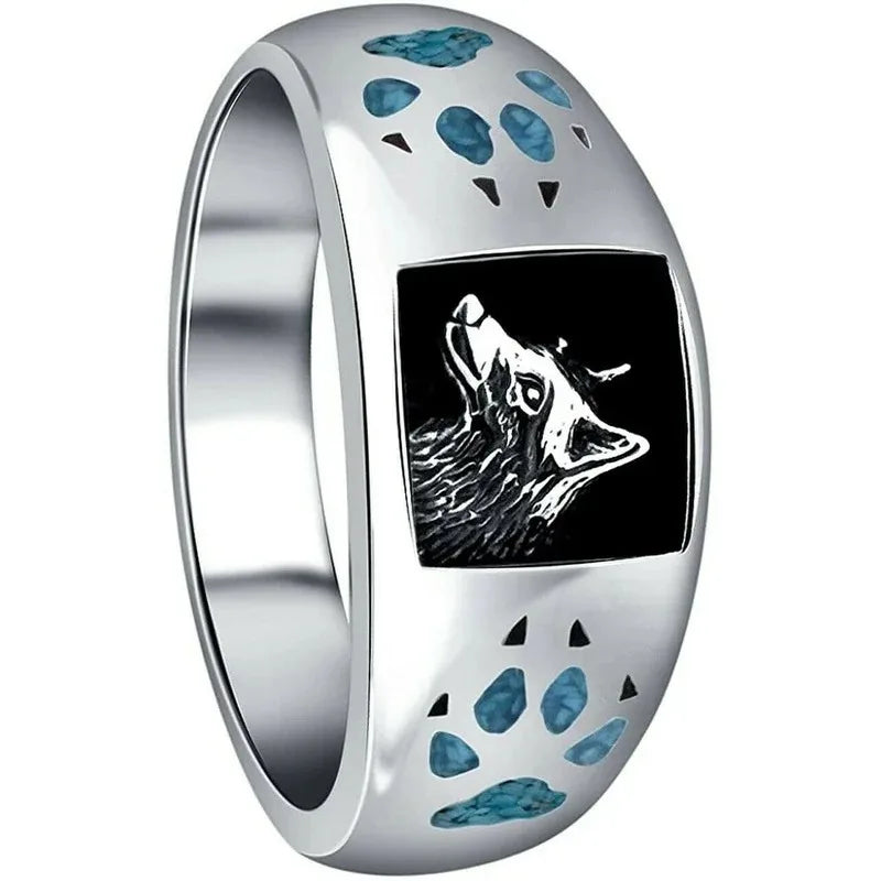 Wolf Claw Head Ring Zinc Alloy Punk Animal Style Sizes 6–11