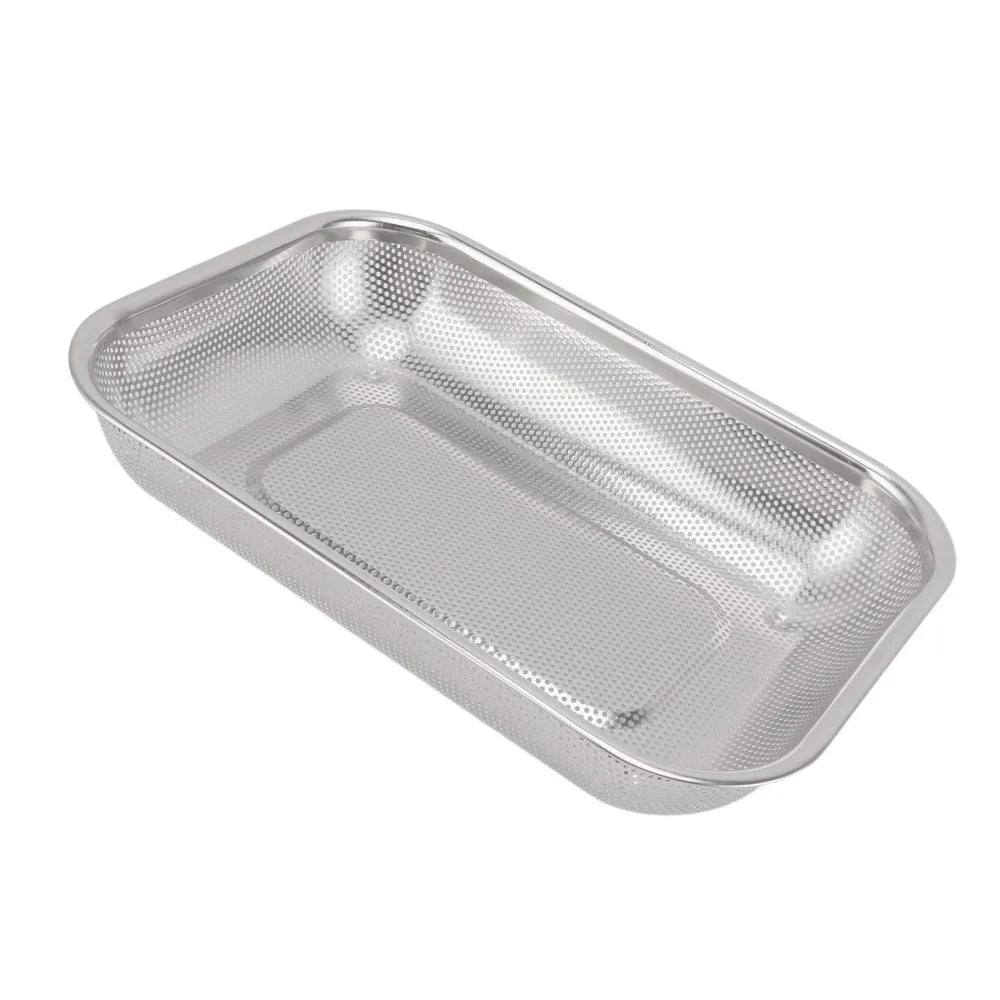 Stainless Steel Rectangular Strainer Basket | Fine Mesh Colander