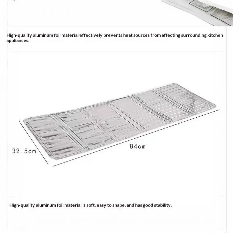 Foldable Aluminum Foil Oil Splatter Guard for Stove – 4 Panel
