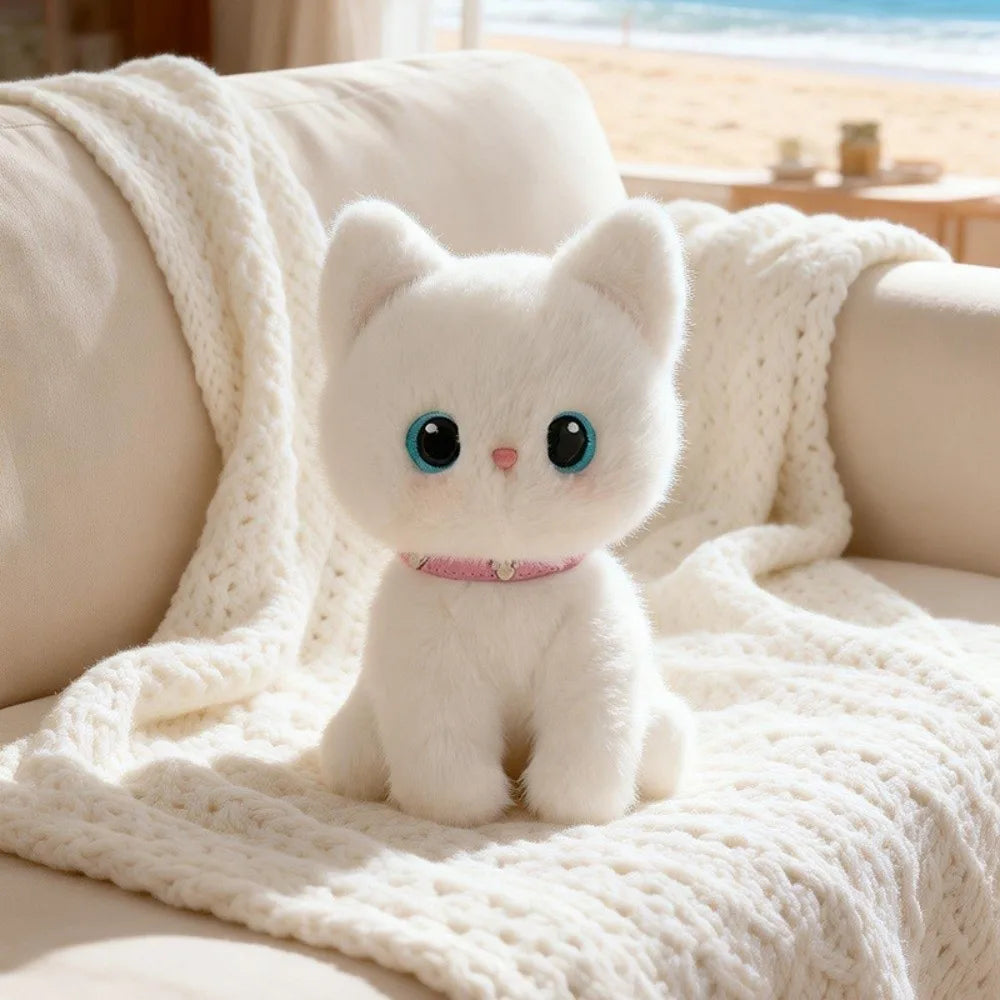 Sitting Pose Cat Plush Toy – Soft Fluffy 20cm Stuffed Animal