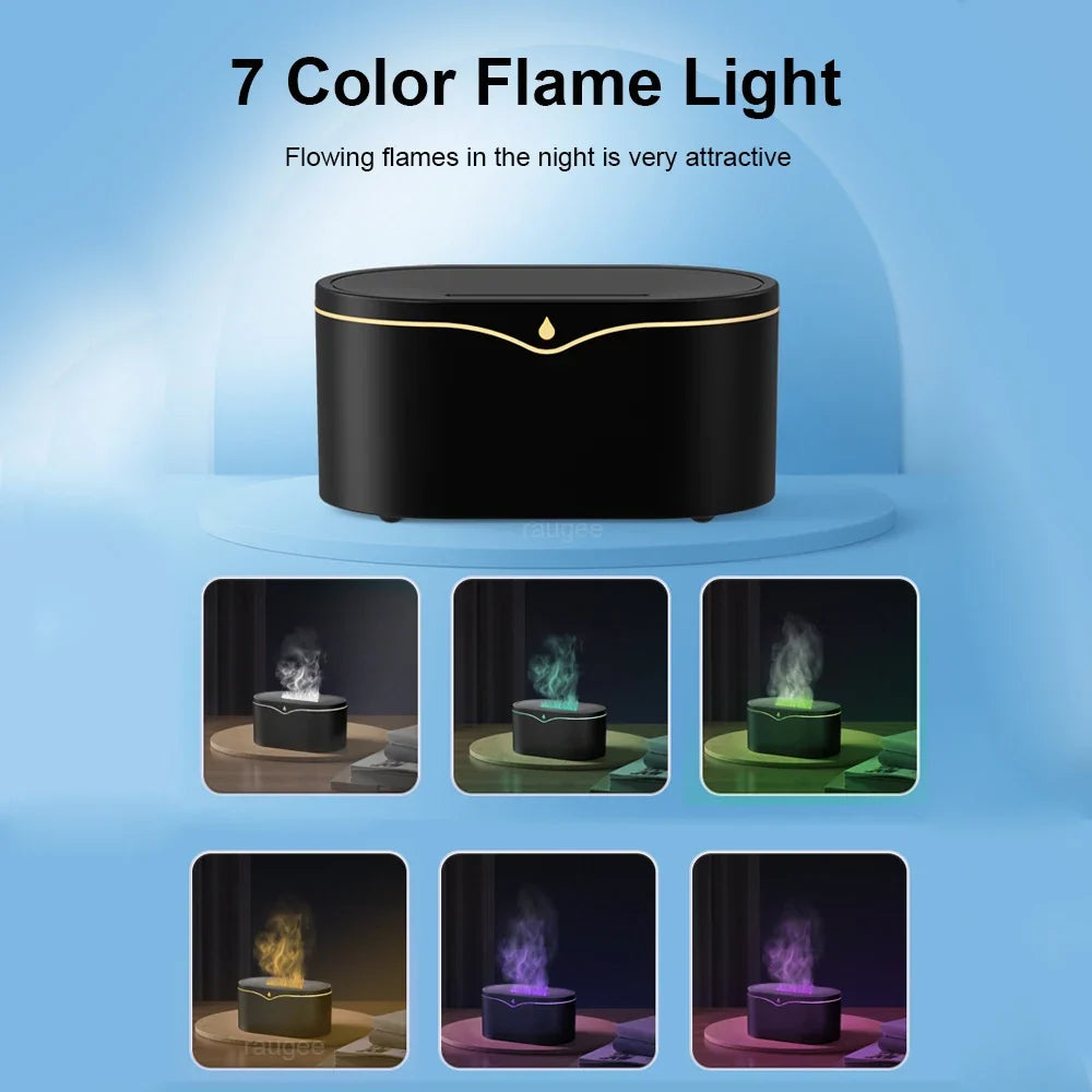 Raugee Flame Essential Oil Diffuser – 150ml LED Humidifier
