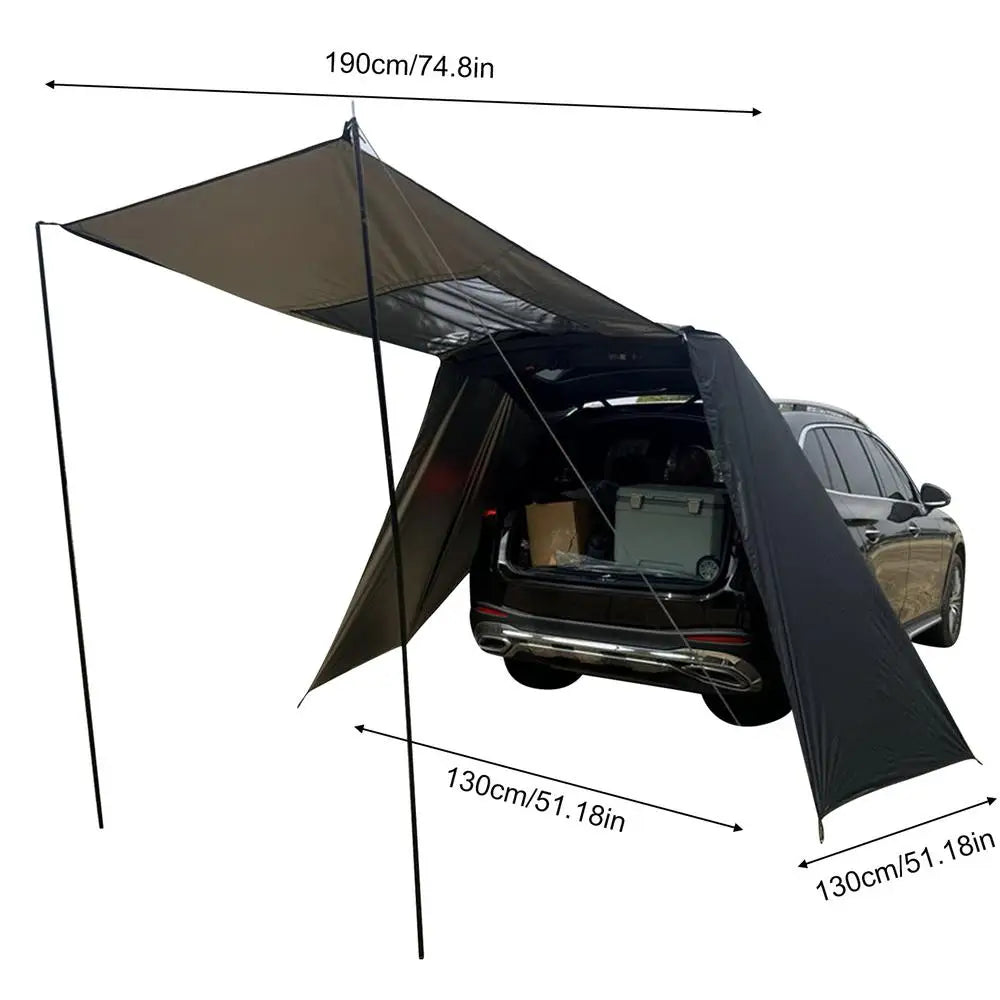 Waterproof SUV Trunk Tent – Portable Tailgate Awning Camping