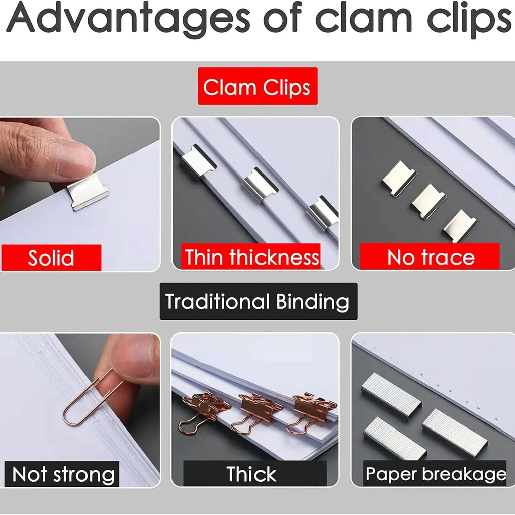 Paper Clip Dispenser with 50 Steel Clips | Desktop Organizer
