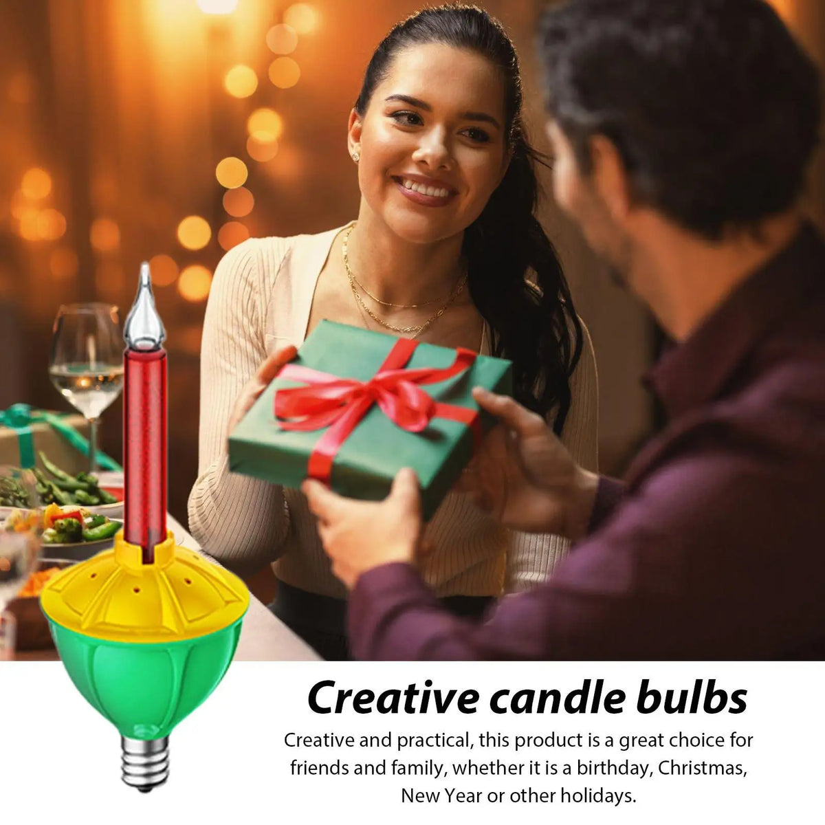 3-Pack LED Replacement Bubble Light Bulbs | Festival Outdoor Decor