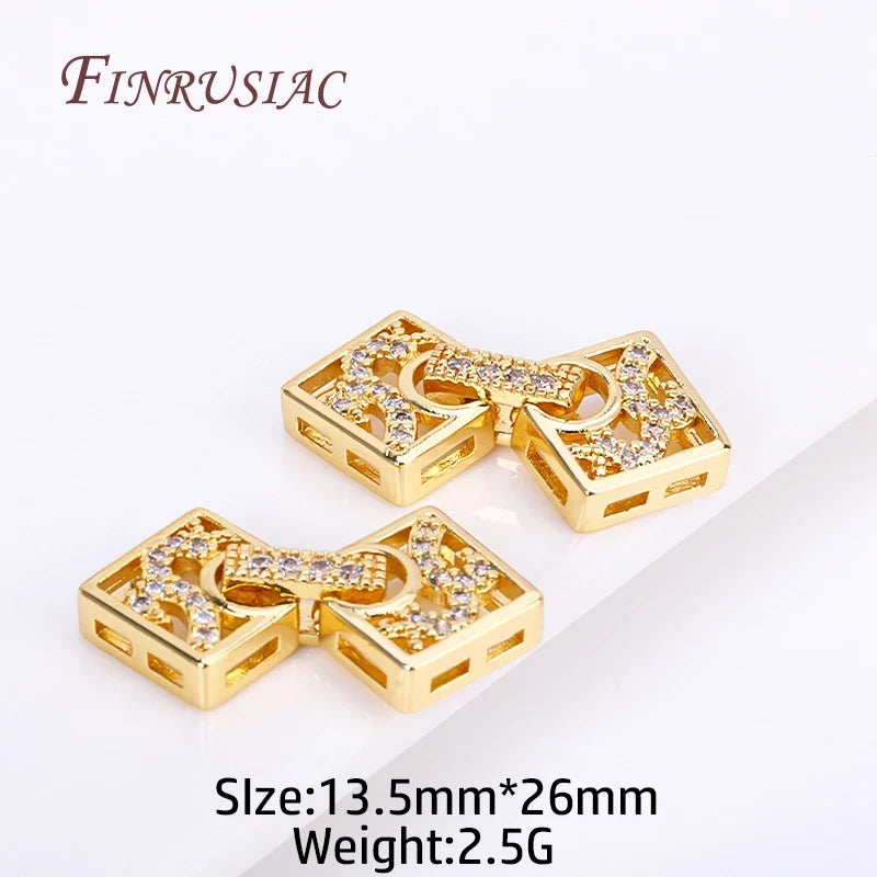 18K Gold Plated Zircon Clasp Findings | DIY Jewelry Making
