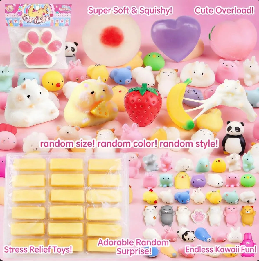 Strawberry Mochi Squishy Fidget Toy – Slow Rebound Squeeze