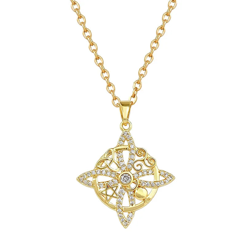 Lucky Clover Pendant Necklace – Gold Plated Stainless Steel