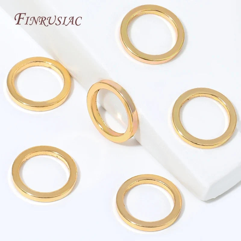 18K Gold Plated Round Connector Rings – DIY Jewelry Making