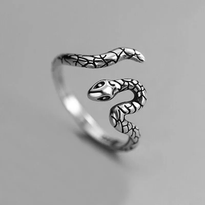 Vintage Punk Dragon Snake Tiger Adjustable Ring | Unisex