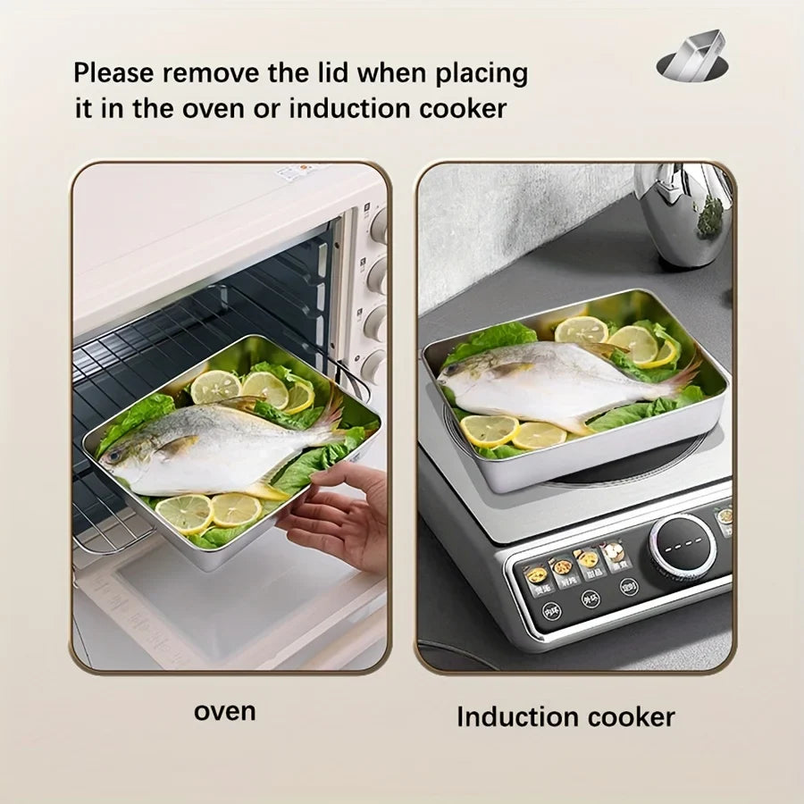 3-Piece Stainless Steel Airtight Food Storage Containers