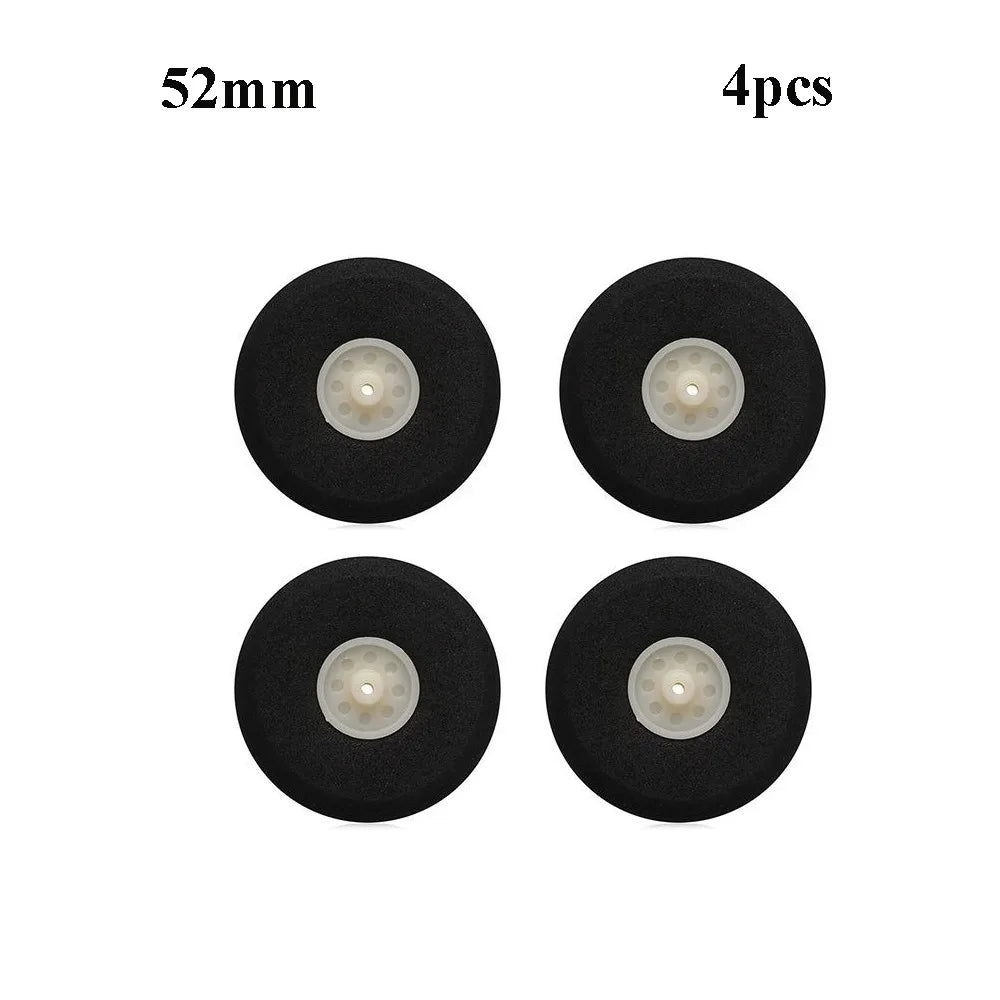 4pcs EVA Sponge Wheels 25–76mm DIY RC Plane Aircraft Parts