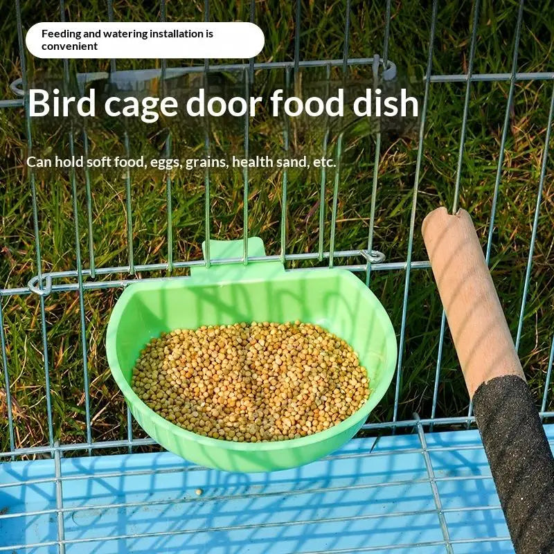 Parrot Bird Feeder Hanging Bowl – Food & Water Dispenser