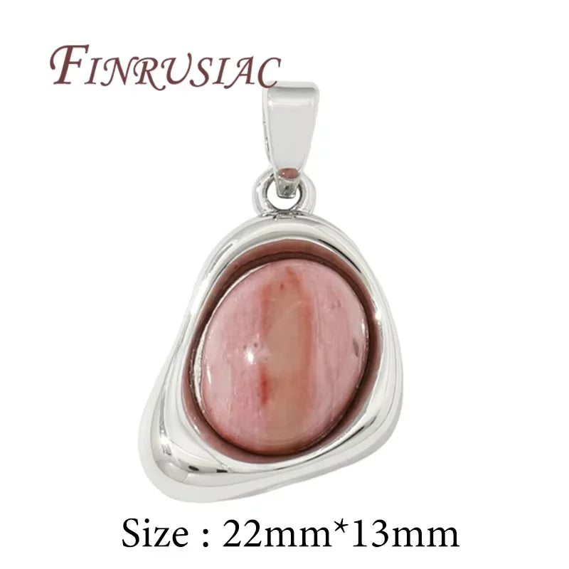 18K Gold Plated Natural Stone Charms – DIY Jewelry Pendants