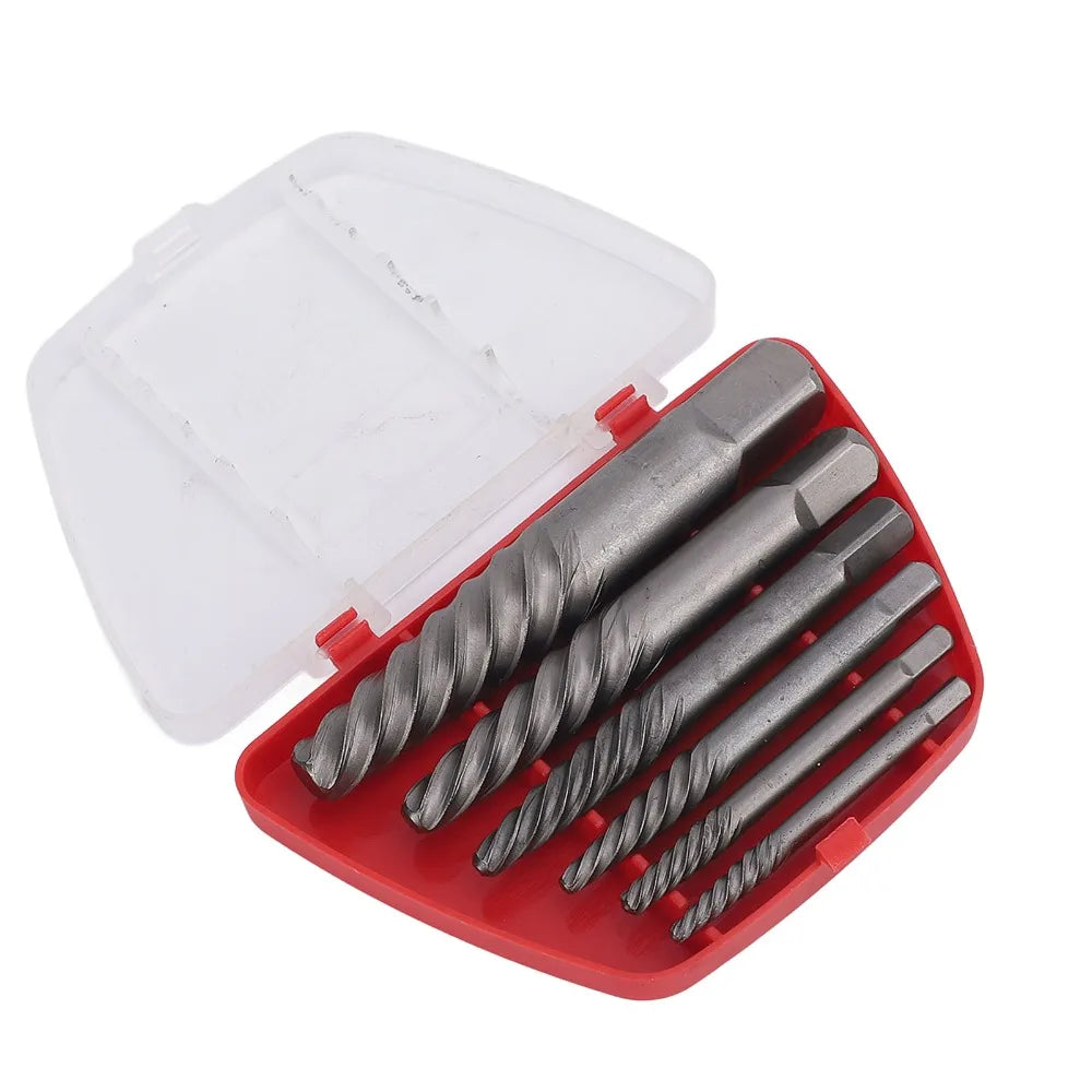 6-Piece Heavy Duty Screw Extractor Set | Bolt Removal Kit