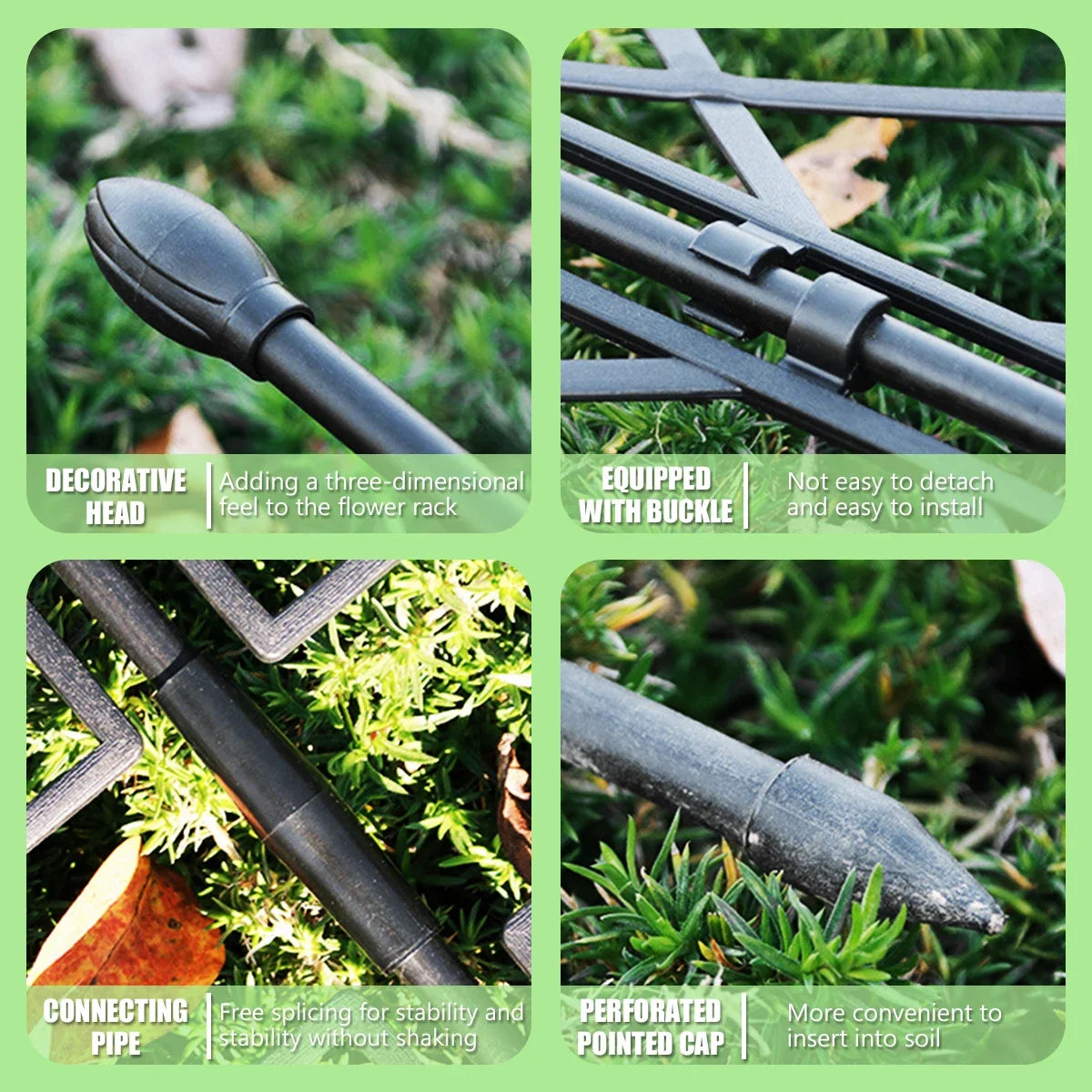 Plant Climbing Trellis, Greenhouse Hoop Kit & Garden Stakes Set