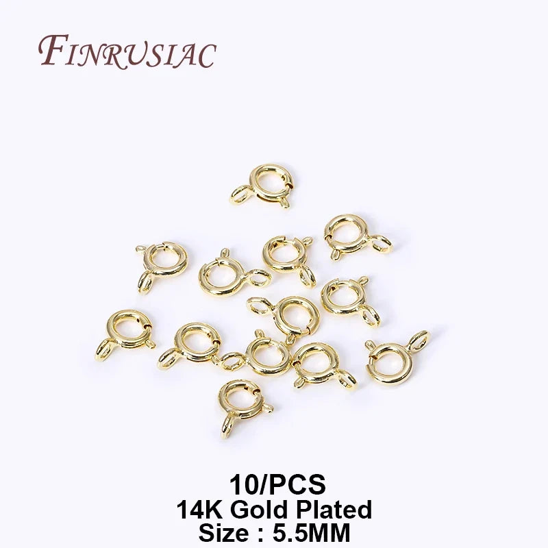 14K/18K Gold Plated Crimp Beads & Clasp Connectors | DIY Jewelry