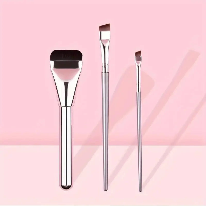 Ultra Thin Foundation & Blade Concealer Brush Set – 3pcs