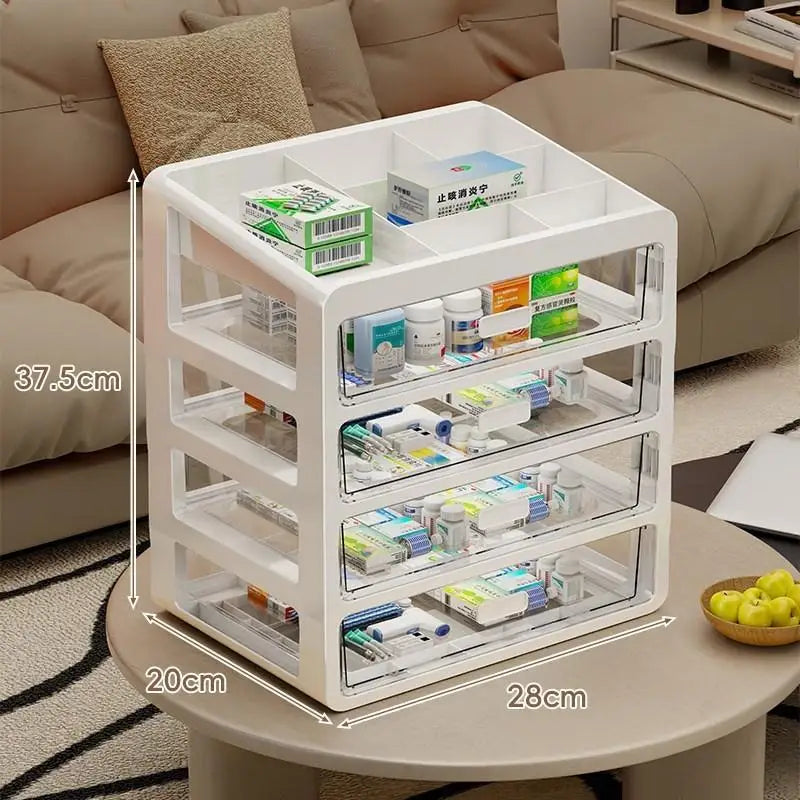 Multi-Layer Drawer Medicine Storage Box | Large Capacity