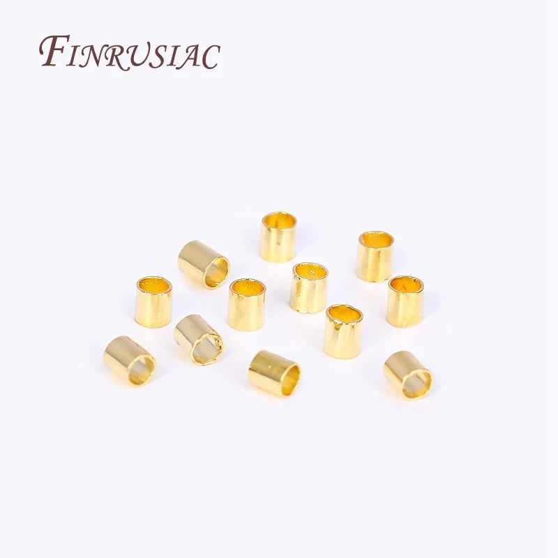 14K/18K Gold Plated 2mm Tube Crimp Beads – Jewelry Findings