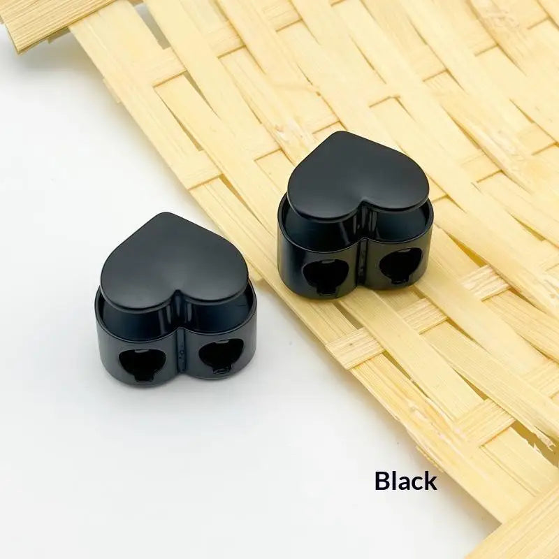 Heart Shape Zinc Alloy Spring Cord Lock Buckles – 5 Pack