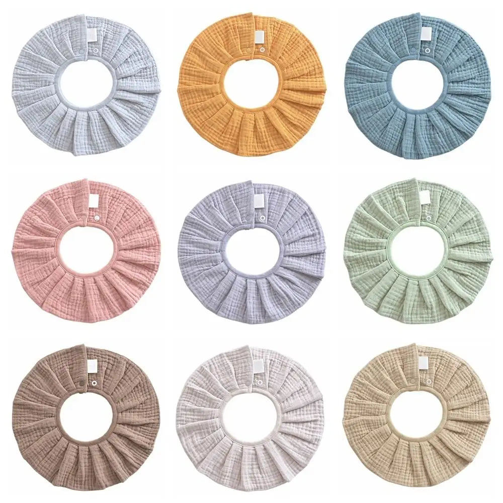 Pure Cotton Baby Bandana Drool Bibs | 360° Reversible Snap