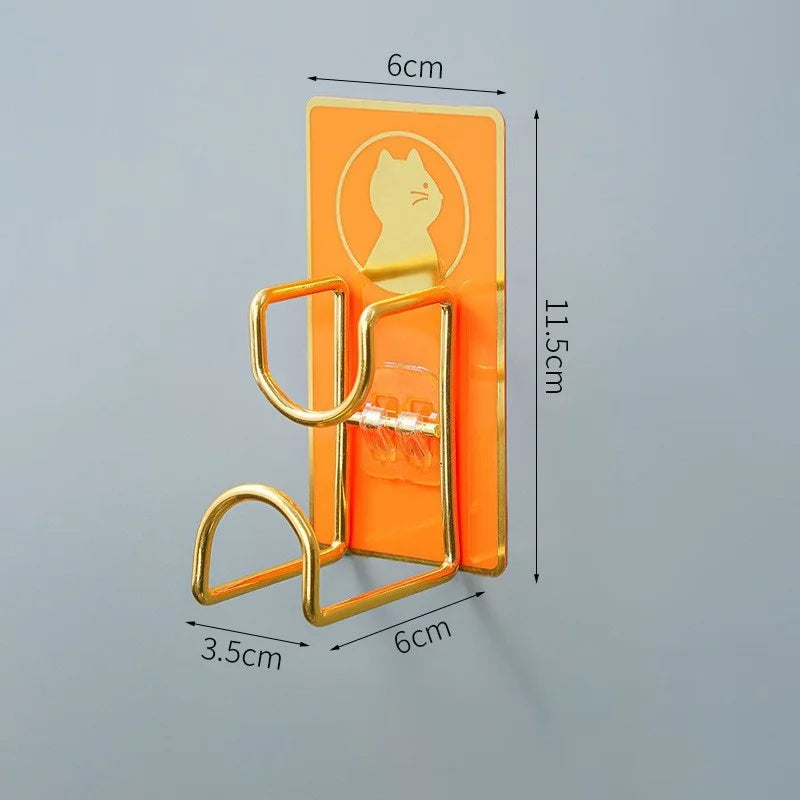 No-Drill Cartoon Wall Hook Washbasin Storage Rack | Stainless