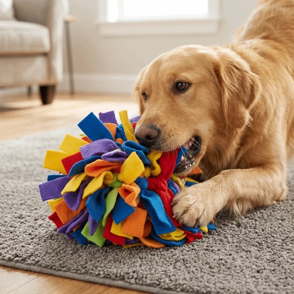 Rainbow Snuffle Ball Dog Enrichment Toy – Brain Training & Slow Feed