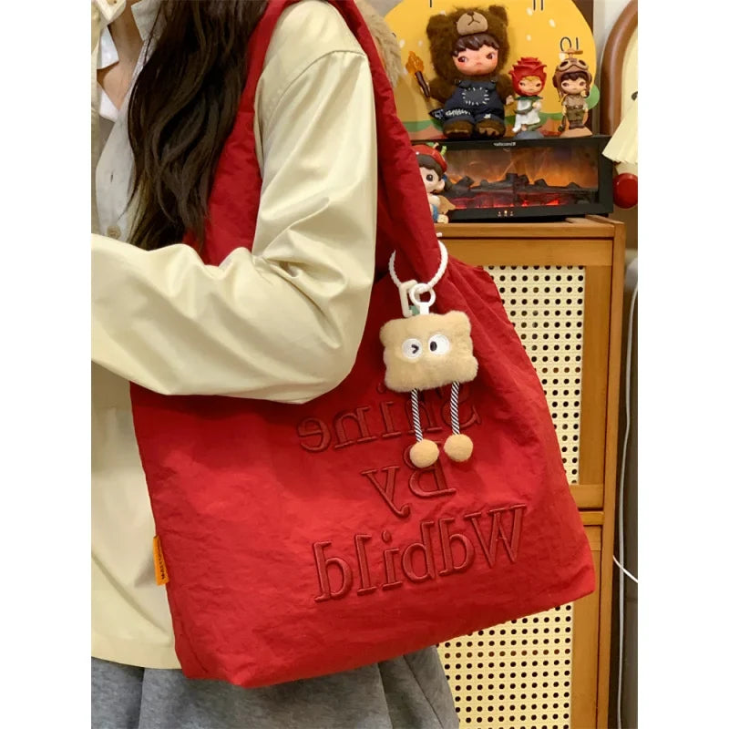 Casual Nylon Tote Bag – Lightweight Women's Shoulder Bag