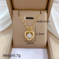 Women's Gold Heart Pendant Necklace – Stainless Steel Choker