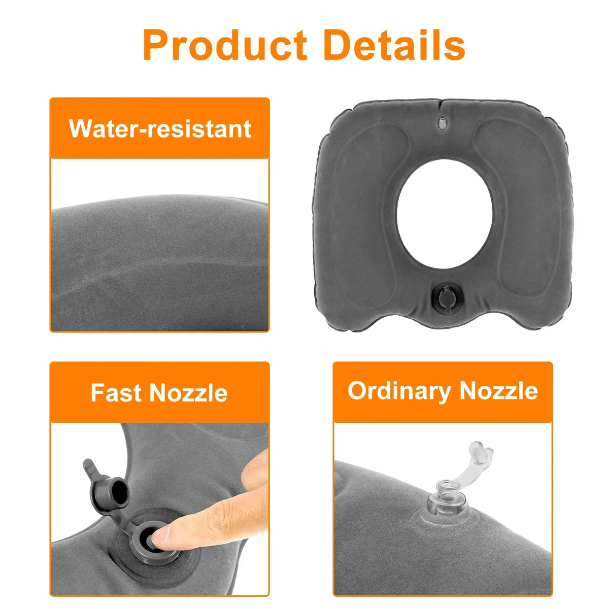 Inflatable Donut Seat Cushion – Adjustable Ergonomic Chair Pad