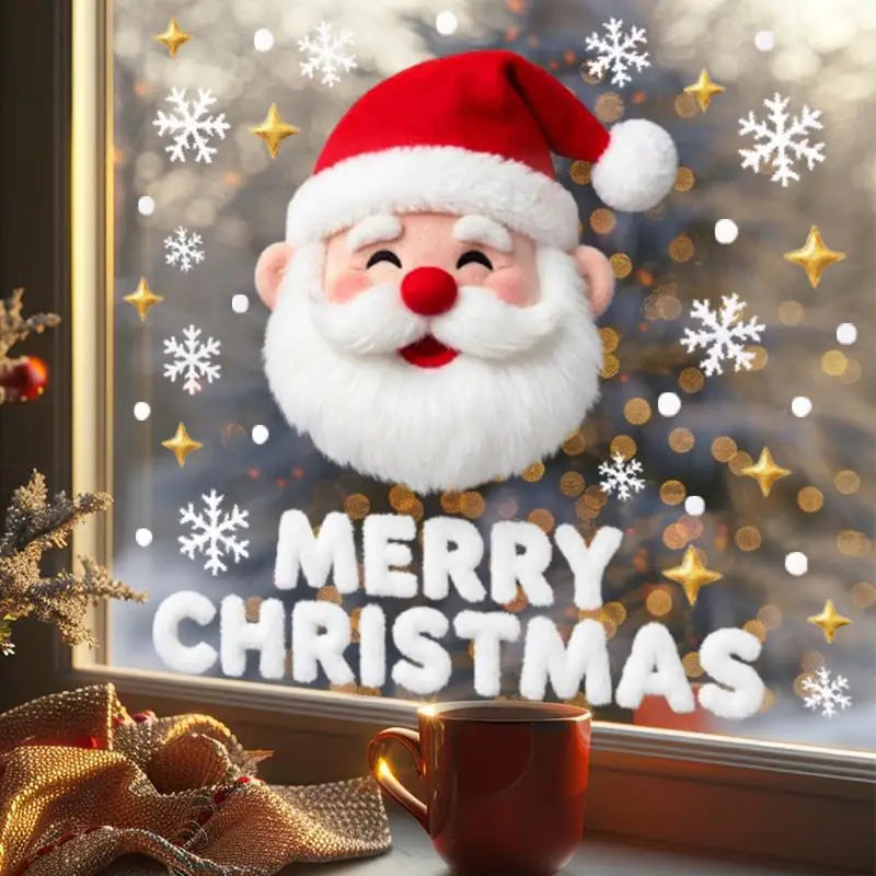 Christmas Window Stickers – Dual-Side Waterproof PVC Decals