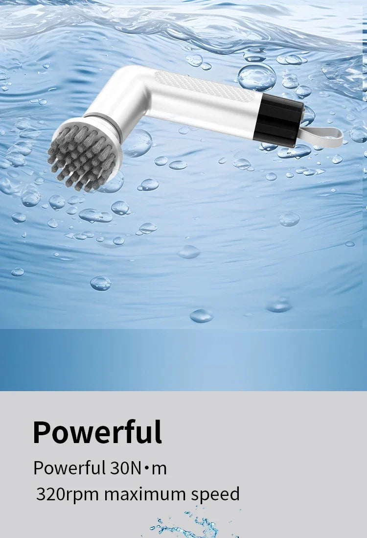 4-in-1 Cordless Electric Spin Scrubber S3 | 2-Speed Cleaning Brush