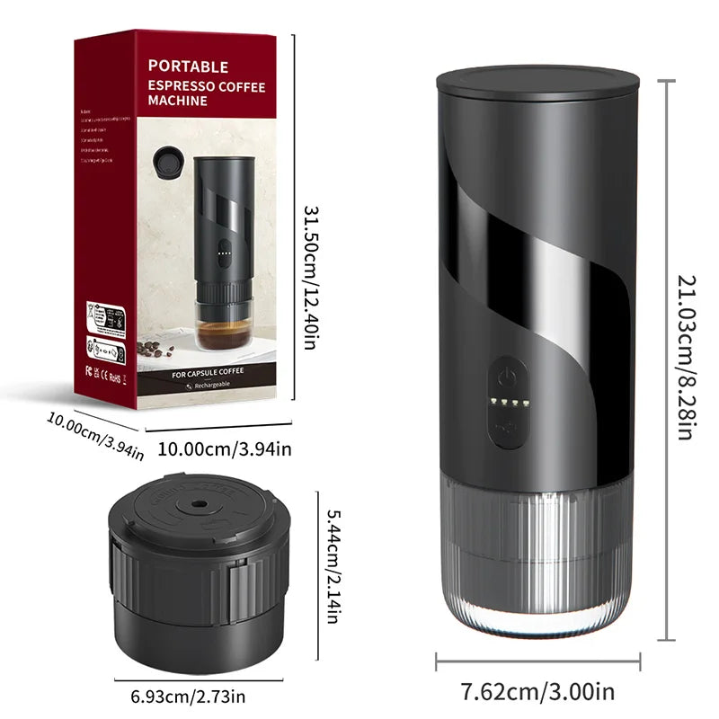 DUTRIEUX Portable Capsule Espresso Machine | USB Rechargeable