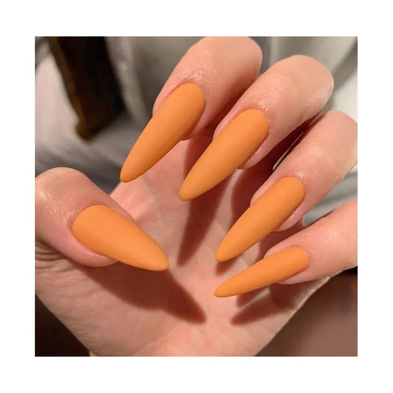500PCS Clear Acrylic Press On Nails – Almond Stiletto Coffin Tips