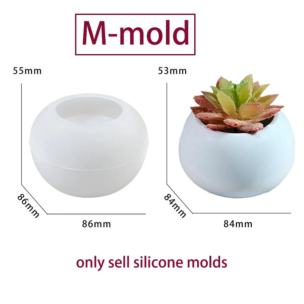 Spherical Silicone Mold – Candle, Planter & Pen Holder DIY