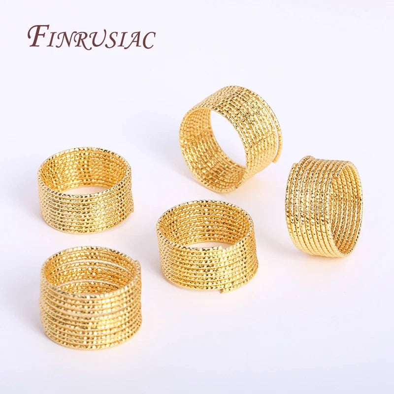 18K Gold Plated Brass Ring Wire | DIY Jewelry Making – 5 Pcs
