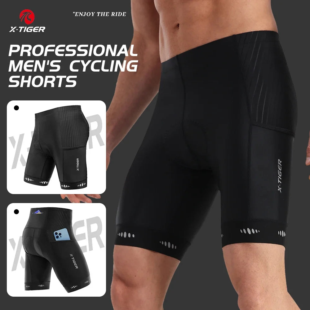 X-TIGER Men's 5D Gel Padded Cycling Shorts – MTB Underwear
